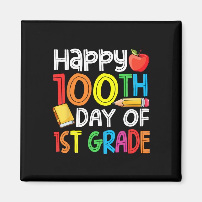 Imán 100 días más inteligentes Primer grado 100º día es (Frente)