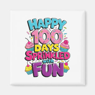 Imán 100 días salpicados de tarta divertida 100 días