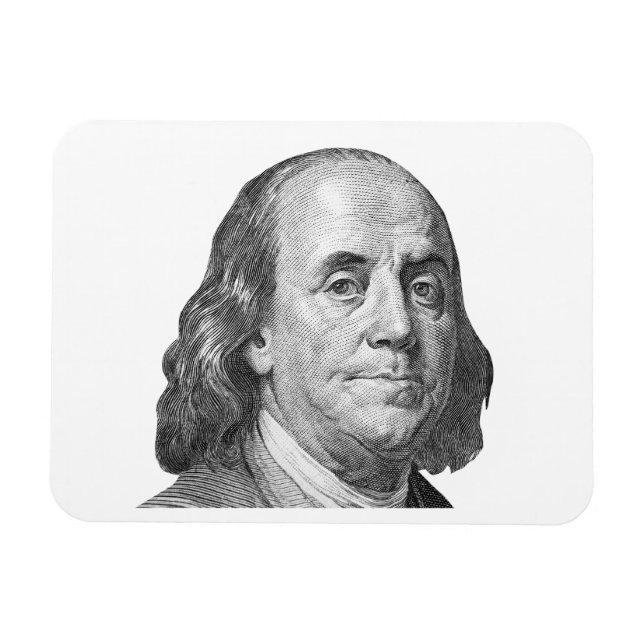 Imán 100 dólares, Benjamin Franklin (Horizontal)