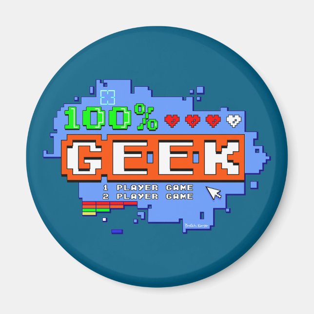 Imán 100% Geek (Frente)
