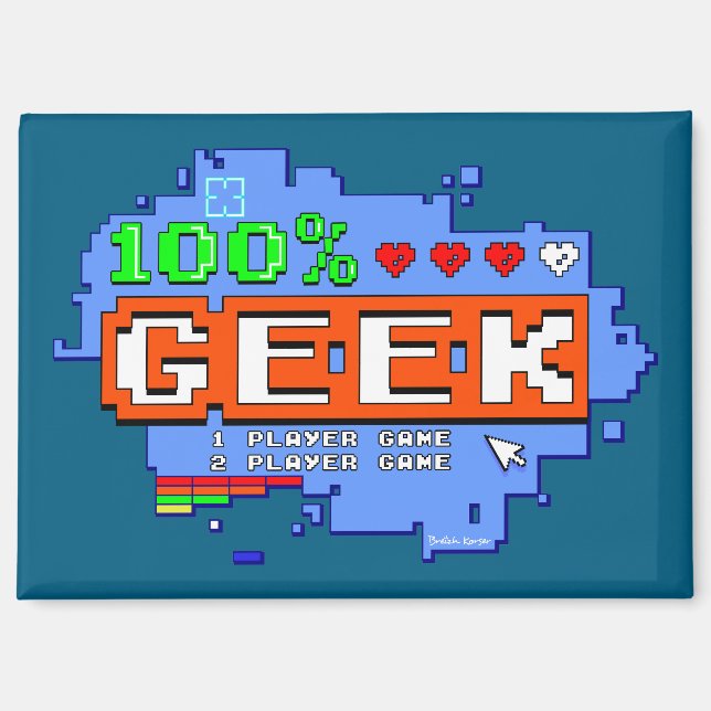 Imán 100% Geek (Anverso)