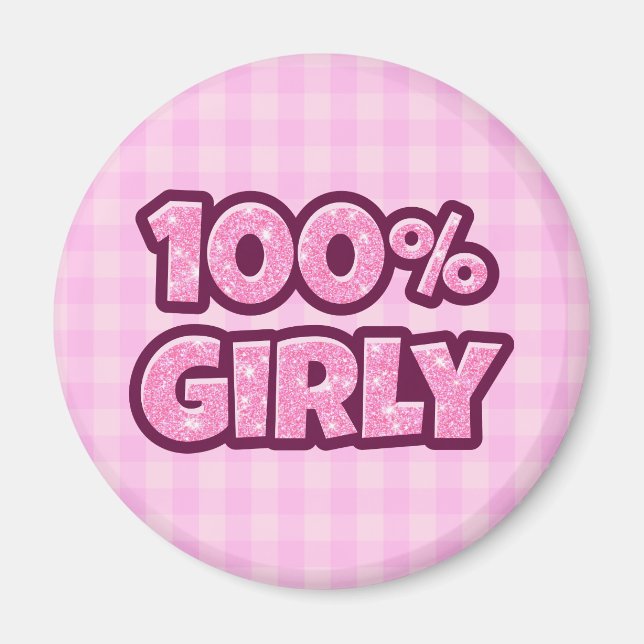 Imán 100% Girly (Frente)
