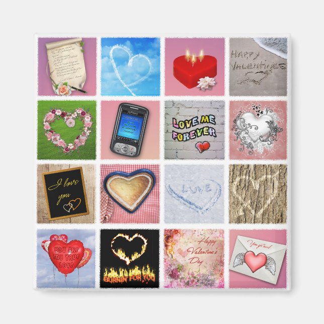 Imán 100 maneras de decir que te amo (Frente)