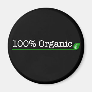 Imán 100% Orgánico - texto blanco