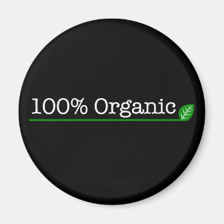 Imán 100% Orgánico - texto blanco