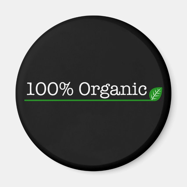 Imán 100% Orgánico - texto blanco (Frente)