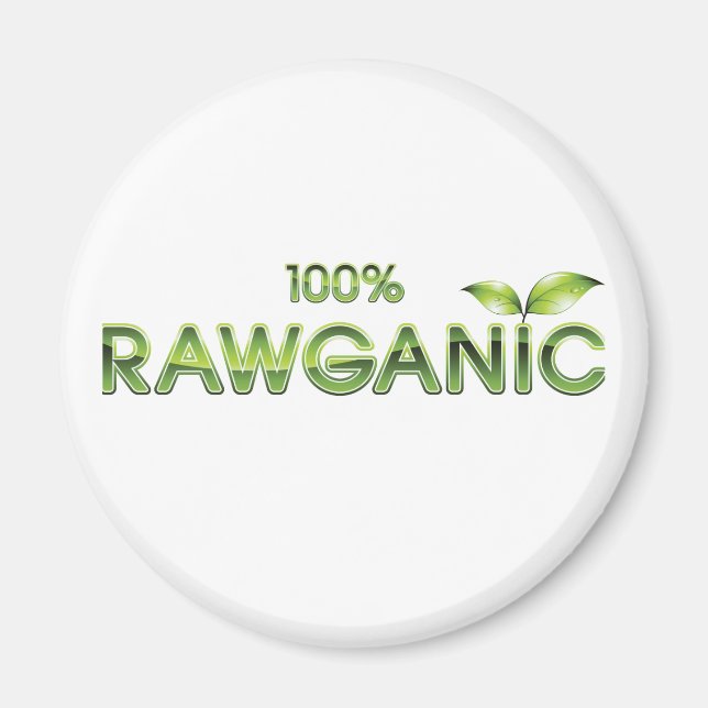 Imán 100% Rawganic Raw Food (Frente)