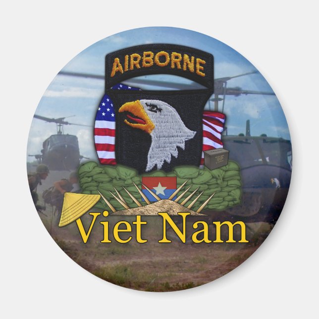 Imán 101ª división aérea vietnam vets Magnet (Frente)