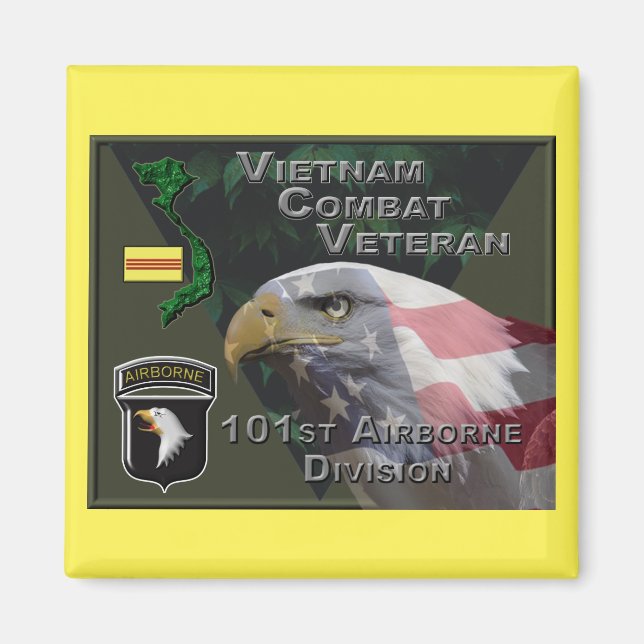 Imán 101.ª Veterana de Combate Vietnam (Frente)