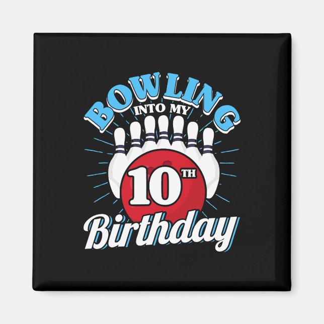 Imán 10.ª Bola Temática de Cumpleaños (Frente)
