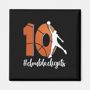 Imán 10.º Cumpleaños Dos Dígitos Diez Bysketbyll Para N