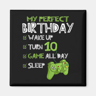 Imán 10.º juego de cumpleaños 10 años Gi perfecto jugad