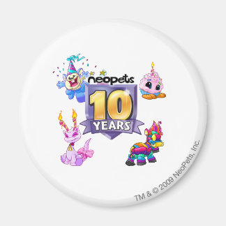 Imán 10.º logotipo de cumpleaños