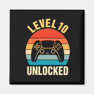 Imán 10.º Nacimiento Niño Nivel 10 Video Gamer desbloqu