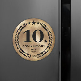 Imán 10.º oro del aniversario de los negocios