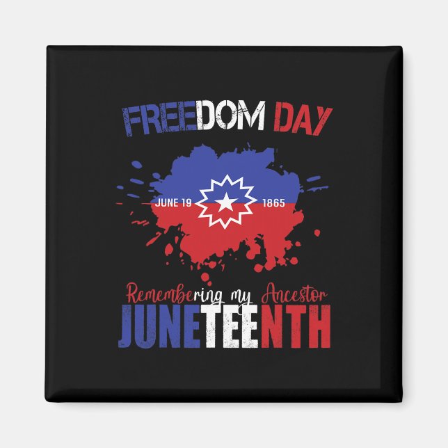 Imán 10 de junio celebró la libertad azul blanco rojo l (Frente)