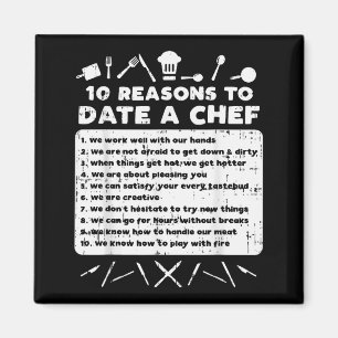 Imán 10 razones para salir con un chef divertido cocine