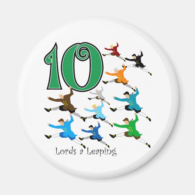 Imán 10 señores saltando (Frente)