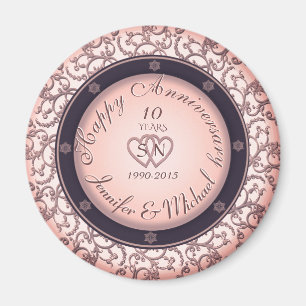 Imán 10mo aniversario feliz
