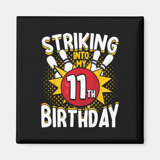 Imán 11.ª Bola de cumpleaños en huelga (Frente)