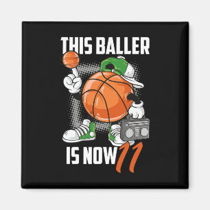 Imán 11.ª diversión del jugador de cumpleaños Bysketbyl