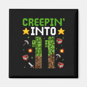 Imán 11.º Jugador de Cumpleaños Pixel Creepin’ En 11 Vi