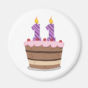 Imán 11 años en el pastel de cumpleaños