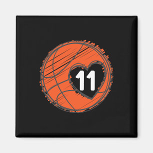 Imán #11 Número 11 En El Corazón - Jugador Bysketbyll C