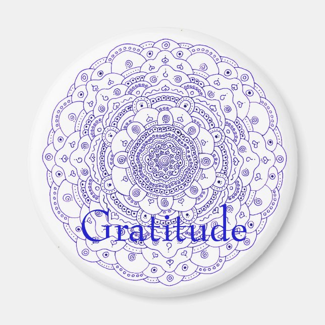 Imán 11Mandala 6, Gratitud (Frente)