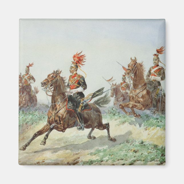 Imán 12.ª Royal Lancers (con lápiz reforzado con (Frente)