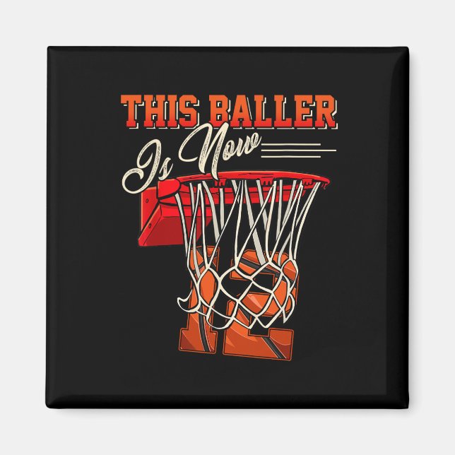 Imán 12.º Cumpleaños Para Muchacho Baloncesto Niño De 1 (Frente)