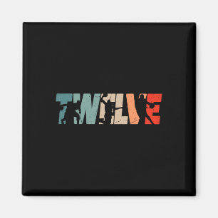 Imán 12.º Nacimiento Retro Baloncesto Niño Gi de 12 año