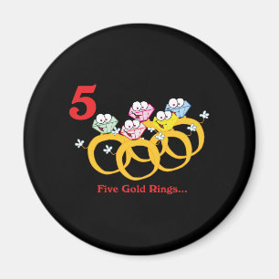 Imán 12 días cinco anillos de oro