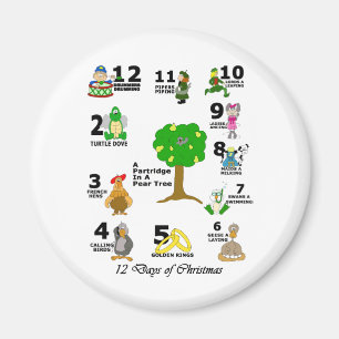 Imán 12 días de navidad