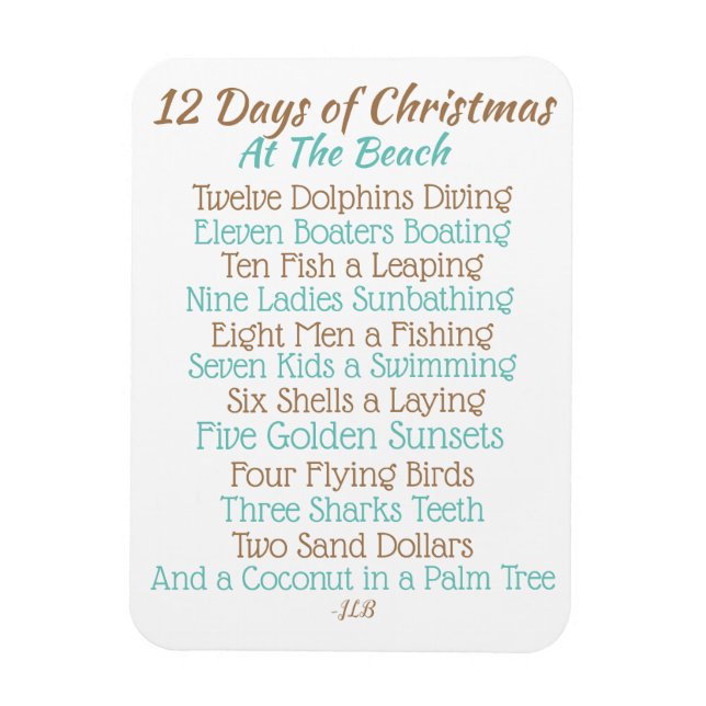 Imán 12 días de Navidades (Vertical)