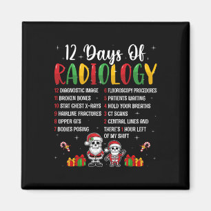 Imán 12 Días De Radiología Navidades Rad Tech Radio