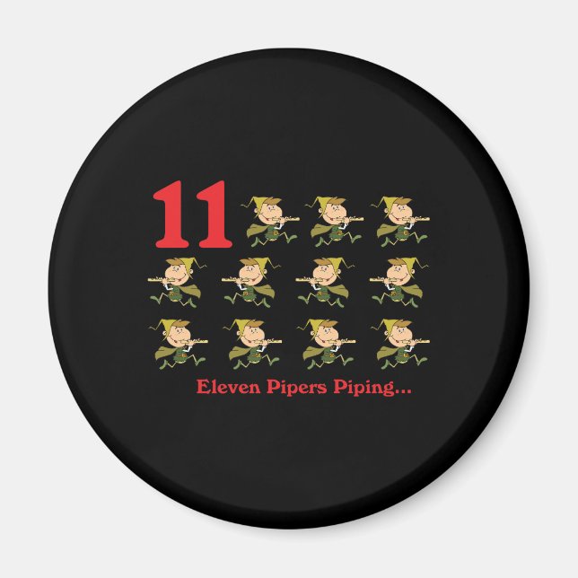 Imán 12 días once gaiteros tocando (Frente)