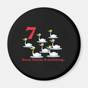 Imán 12 días siete cisnes a-natación