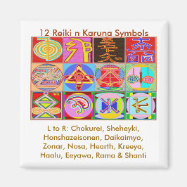 Imán 12 diseños de curación de Reiki en Karuna Reiki