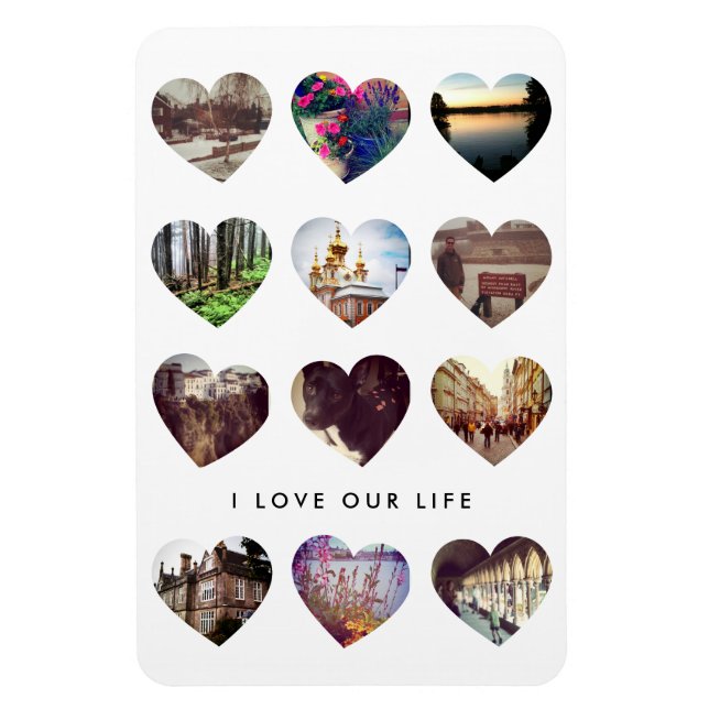 Imán 12 Foto: El día de San Valentín de Heart Collage,  (Vertical)