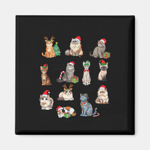 Imán 12 Gatos De Navidades Navidades Graciosos Cat Love
