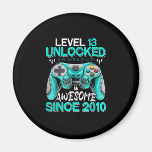 Imán 13.º regalo de cumpleaños chicos de nivel 13 desbl