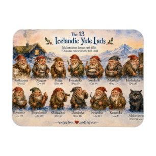 Imán 13 Duendes islandeses de Yule Navidad en Islandia