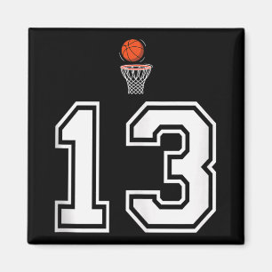 Imán 13 Número Basketball Style Vintage White Tank Top