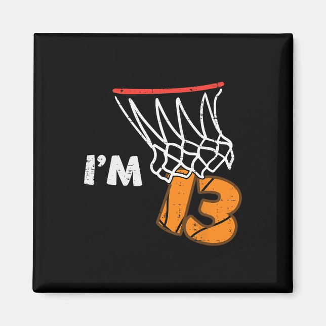 Imán 13th Birthday Sketll Im 13 Thirteen Year Old Bday  (Frente)