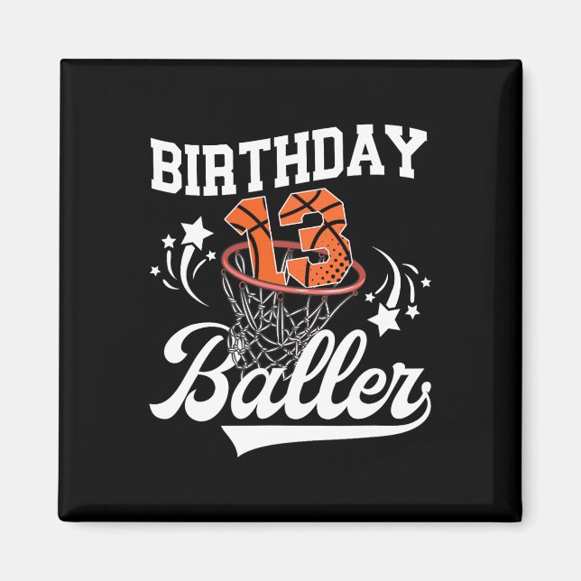 Imán 13th Sketll Birthday Thirteen Year Old Sketll Play (Frente)