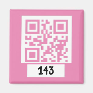 Imán 143 mensaje secreto de código QR, descodificarlo,
