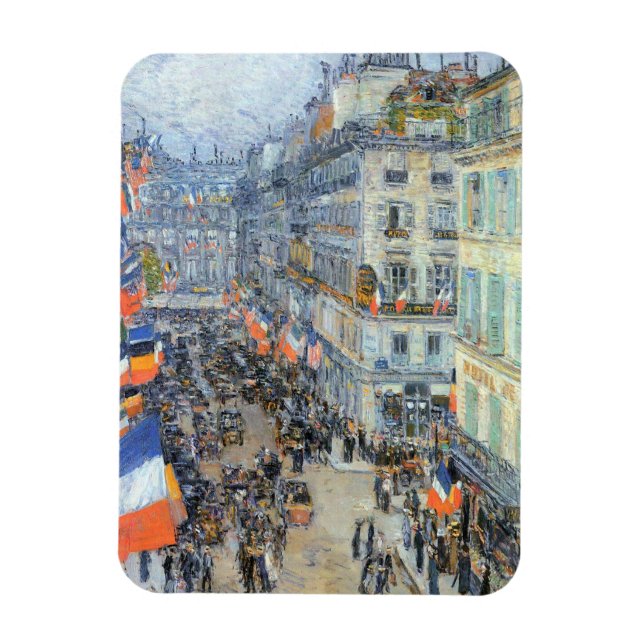 Imán 14 de julio, calle Daunou por Childe Hassam (Vertical)