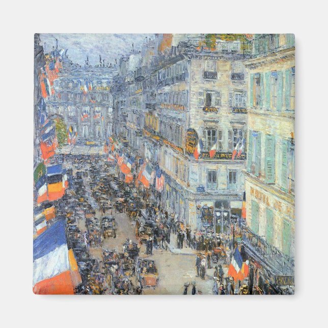 Imán 14 de julio, calle Daunou por Childe Hassam (Frente)