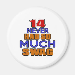 Imán 14 Nunca Tuvo Tanto Diseño De Cumpleaños De Swag